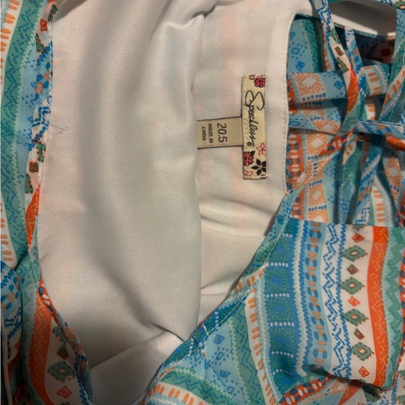 Girls’ Colorful Striped Ruffle Dress - Picture 6 of 8